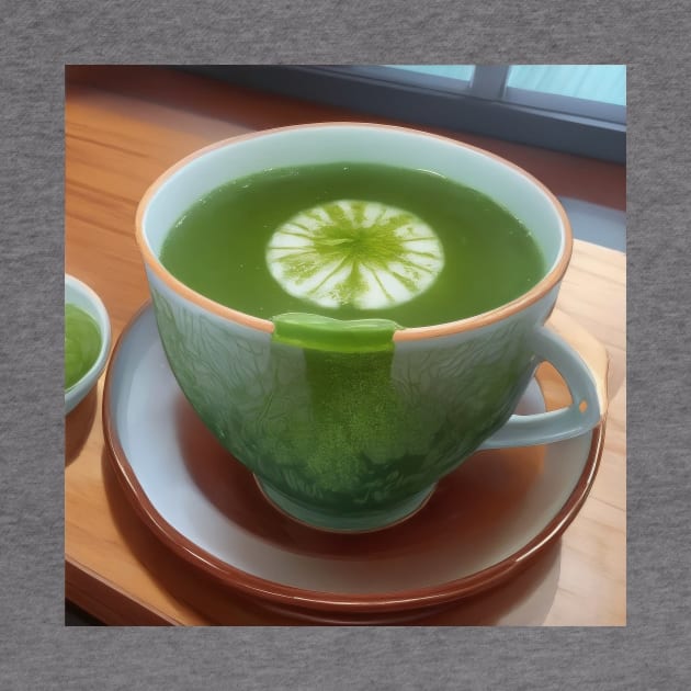 Matcha Green Tea Cup Japan by Flowering Away